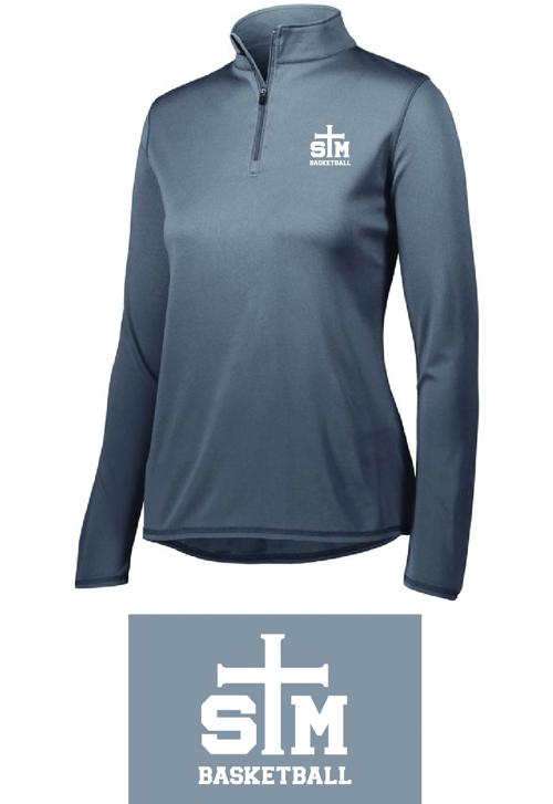Ladies Attain Wicking 1/4 zip pullover